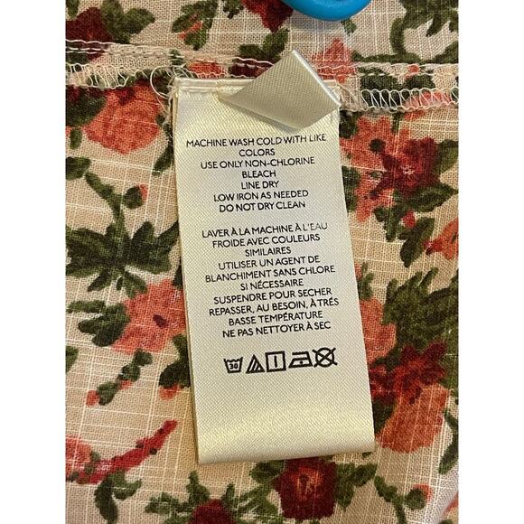 Free People Meant to Be Floral Cotton Long sleeve blouse size XSmall - Picture 9 of 12